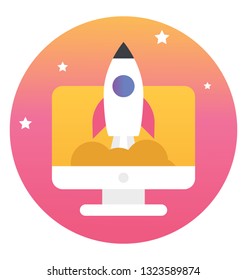 Glyph icon of startup 