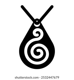 A glyph icon of taino snail 