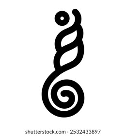 Eine Glyphe Symbol unalome Tattoo