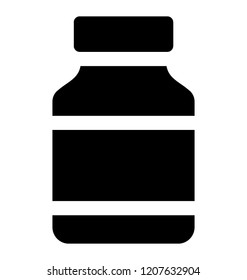 
A glyph icon vector design of medicine jar
