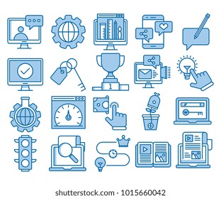 Glyph Icons Set of Search Engine Optimization icons, Simple Mono solid Pictogram Pack, Vector Logo Concept, Web Graphic. Vector icons.