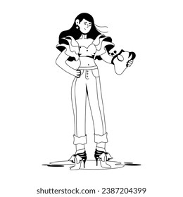 Glyph illustration of fashion wear 