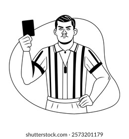 A glyph illustration of a game referee
