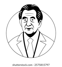 A glyph illustration of mexican octavio paz 