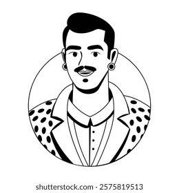 A glyph illustration of mexican pop singer 