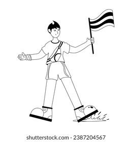 Ilustración de glifo de la bandera del orgullo 