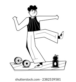 A glyph illustration of workout 