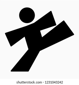 Glyph Karate vector icon