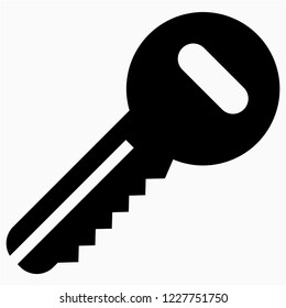 Glyph key vector icon