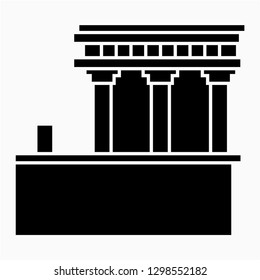 Glyph Knossos palace vector icon