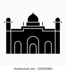 Glyph Lalbagh Fort pixel perfect vector icon