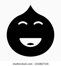 Glyph laugh vector icon