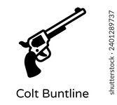 A glyph line design trendy icon of weapon
