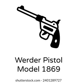 A glyph line design trendy icon of weapon