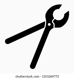 Glyph Lineman Pliers Vector Icon