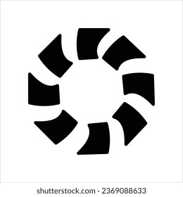 glyph loading icon stock illustration 