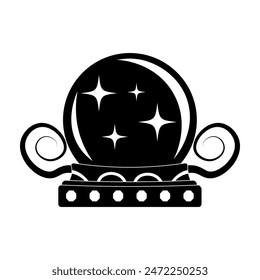 Glyph magic ball isolated on white background