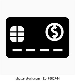 Glyph magnetic stripe card with dollar symbol pixel perfect vector icon