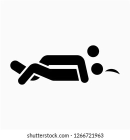 Glyph Man on top pixel perfect vector icon
