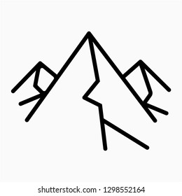 Glyph Matterhorn vector icon