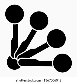 Glyph measuring spoon vector icon