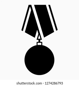 Glyph medal pixel perfect vector icon