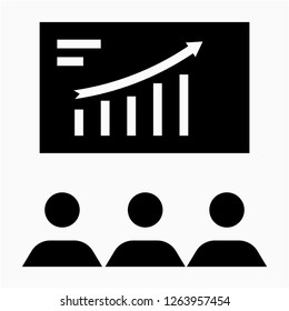 Glyph meeting pixel perfect vector icon