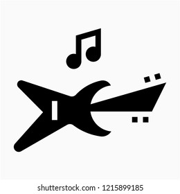 Glyph Metal music pixel perfect vector icon