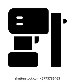 glyph nail machine icon representing a pneumatic or electric nailer used for fast and efficient fastening in framing