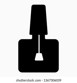 Glyph nail polish vector icon