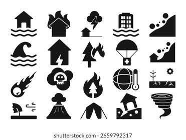 Glyph Natural Disaster Icon Element