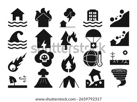 Glyph Natural Disaster Icon Element
