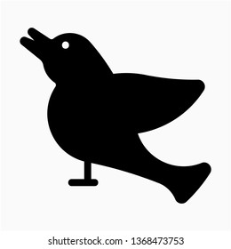 Glyph nightingale vector icon