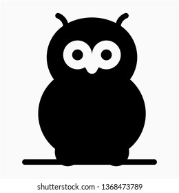 Glyph owl vector icon