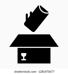 Glyph packing pixel perfect vector icon