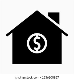 Glyph Pay loan vector icon