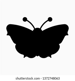 Glyph peacock butterfly vector icon
