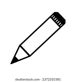 glyph pencil icon stock illustration 