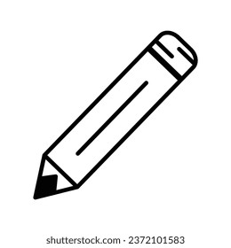glyph pencil icon stock illustration 