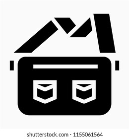 Glyph photography bag pixel perfect vector icon