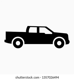 Glyph pickup vector icon