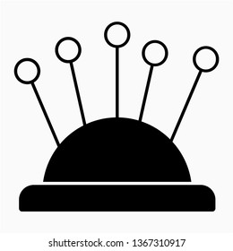 Glyph pincushion vector icon