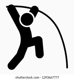 Glyph Pole Vault Vector Icon Stock Vector (Royalty Free) 1293667777 ...