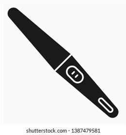 Glyph pregnancy testing kit vector icon
