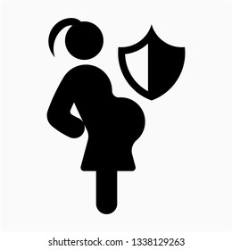 Glyph pregnancy vector icon