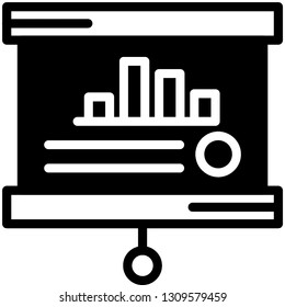 Glyph Presentation icon Vector