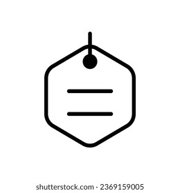 glyph price tag icon stock illustration 