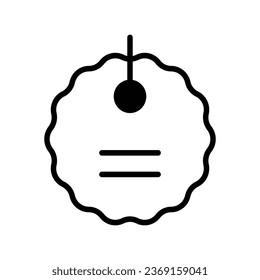 glyph price tag icon stock illustration 