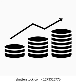 Glyph profit pixel perfect vector icon