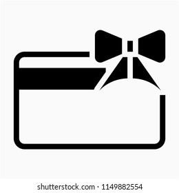 Glyph promotion free get credit card pixel perfect vector icon